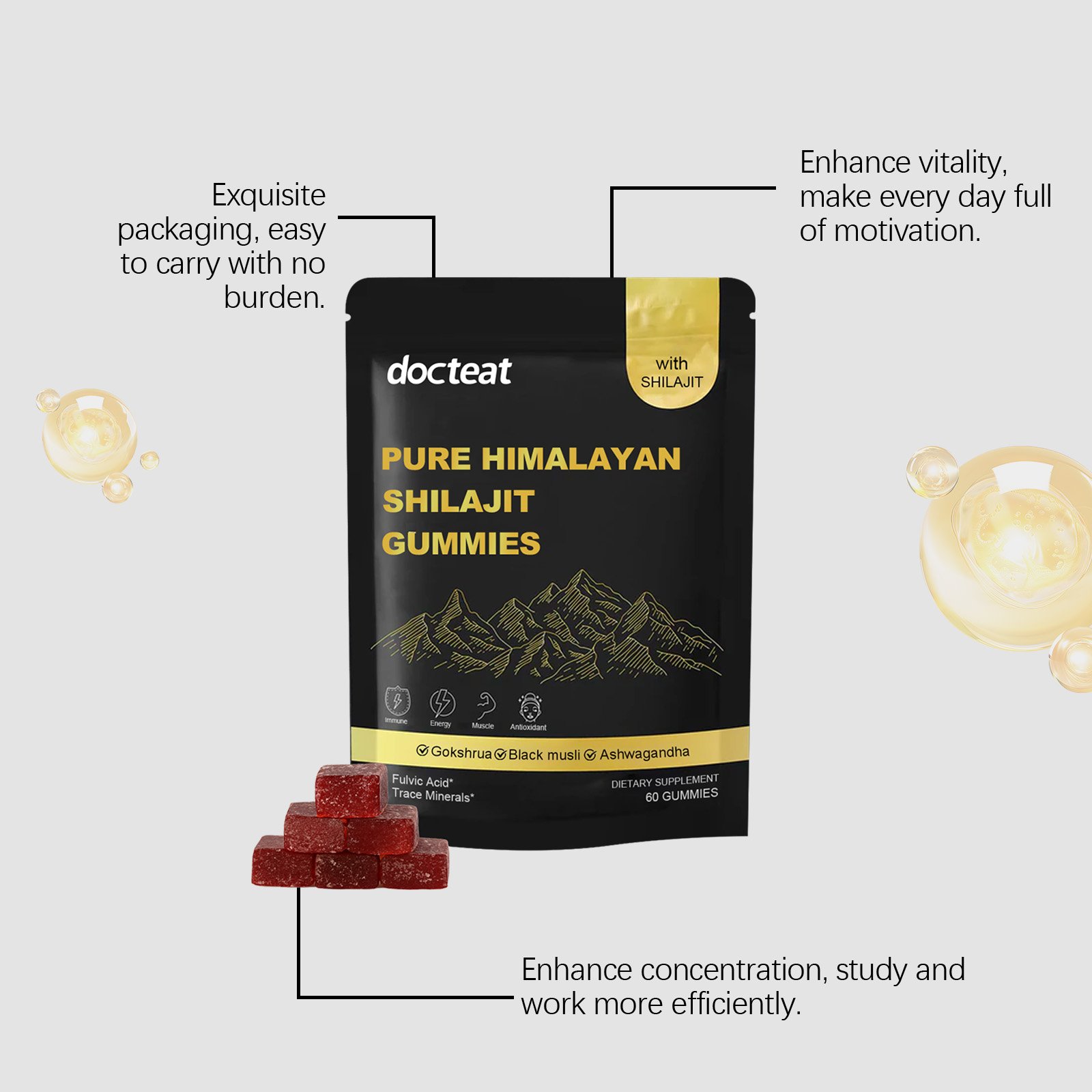 Pure Himalayan Shilajit Gummies product detail 3